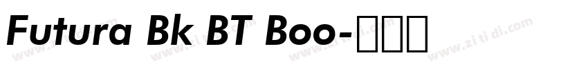 Futura Bk BT Boo字体转换